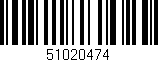 Código de barras (EAN, GTIN, SKU, ISBN): '51020474'