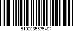 Código de barras (EAN, GTIN, SKU, ISBN): '5102865575497'
