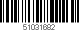 Código de barras (EAN, GTIN, SKU, ISBN): '51031682'