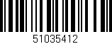 Código de barras (EAN, GTIN, SKU, ISBN): '51035412'