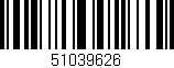 Código de barras (EAN, GTIN, SKU, ISBN): '51039626'