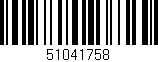 Código de barras (EAN, GTIN, SKU, ISBN): '51041758'