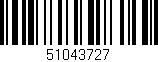 Código de barras (EAN, GTIN, SKU, ISBN): '51043727'