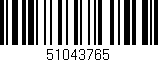 Código de barras (EAN, GTIN, SKU, ISBN): '51043765'