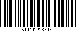 Código de barras (EAN, GTIN, SKU, ISBN): '5104922267963'