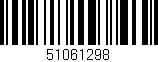 Código de barras (EAN, GTIN, SKU, ISBN): '51061298'