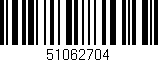 Código de barras (EAN, GTIN, SKU, ISBN): '51062704'