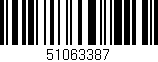 Código de barras (EAN, GTIN, SKU, ISBN): '51063387'
