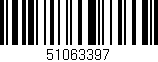 Código de barras (EAN, GTIN, SKU, ISBN): '51063397'