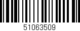 Código de barras (EAN, GTIN, SKU, ISBN): '51063509'