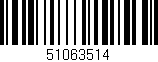 Código de barras (EAN, GTIN, SKU, ISBN): '51063514'