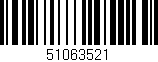 Código de barras (EAN, GTIN, SKU, ISBN): '51063521'