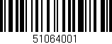 Código de barras (EAN, GTIN, SKU, ISBN): '51064001'