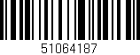 Código de barras (EAN, GTIN, SKU, ISBN): '51064187'