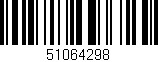 Código de barras (EAN, GTIN, SKU, ISBN): '51064298'