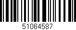 Código de barras (EAN, GTIN, SKU, ISBN): '51064587'