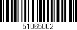 Código de barras (EAN, GTIN, SKU, ISBN): '51065002'