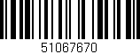 Código de barras (EAN, GTIN, SKU, ISBN): '51067670'