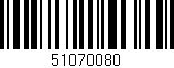 Código de barras (EAN, GTIN, SKU, ISBN): '51070080'