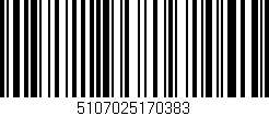 Código de barras (EAN, GTIN, SKU, ISBN): '5107025170383'