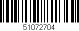 Código de barras (EAN, GTIN, SKU, ISBN): '51072704'