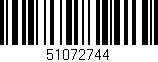 Código de barras (EAN, GTIN, SKU, ISBN): '51072744'