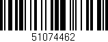 Código de barras (EAN, GTIN, SKU, ISBN): '51074462'