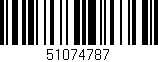 Código de barras (EAN, GTIN, SKU, ISBN): '51074787'