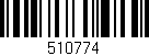 Código de barras (EAN, GTIN, SKU, ISBN): '510774'