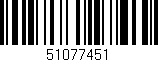 Código de barras (EAN, GTIN, SKU, ISBN): '51077451'