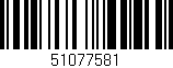 Código de barras (EAN, GTIN, SKU, ISBN): '51077581'