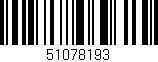 Código de barras (EAN, GTIN, SKU, ISBN): '51078193'