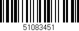 Código de barras (EAN, GTIN, SKU, ISBN): '51083451'