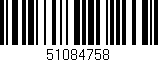 Código de barras (EAN, GTIN, SKU, ISBN): '51084758'