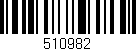 Código de barras (EAN, GTIN, SKU, ISBN): '510982'