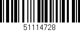 Código de barras (EAN, GTIN, SKU, ISBN): '51114728'