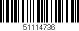 Código de barras (EAN, GTIN, SKU, ISBN): '51114736'