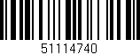 Código de barras (EAN, GTIN, SKU, ISBN): '51114740'