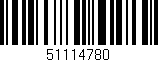 Código de barras (EAN, GTIN, SKU, ISBN): '51114780'