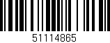 Código de barras (EAN, GTIN, SKU, ISBN): '51114865'
