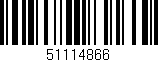 Código de barras (EAN, GTIN, SKU, ISBN): '51114866'