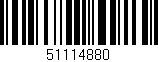Código de barras (EAN, GTIN, SKU, ISBN): '51114880'
