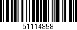 Código de barras (EAN, GTIN, SKU, ISBN): '51114898'