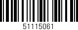 Código de barras (EAN, GTIN, SKU, ISBN): '51115061'