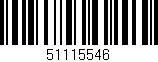 Código de barras (EAN, GTIN, SKU, ISBN): '51115546'