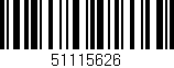 Código de barras (EAN, GTIN, SKU, ISBN): '51115626'