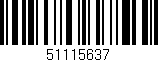 Código de barras (EAN, GTIN, SKU, ISBN): '51115637'