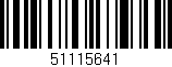 Código de barras (EAN, GTIN, SKU, ISBN): '51115641'