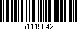 Código de barras (EAN, GTIN, SKU, ISBN): '51115642'