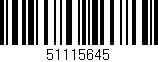 Código de barras (EAN, GTIN, SKU, ISBN): '51115645'